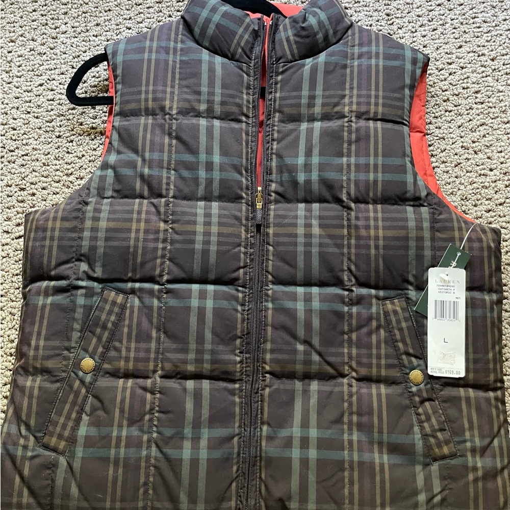 NWT Ralph Lauren reversible puffer vest.